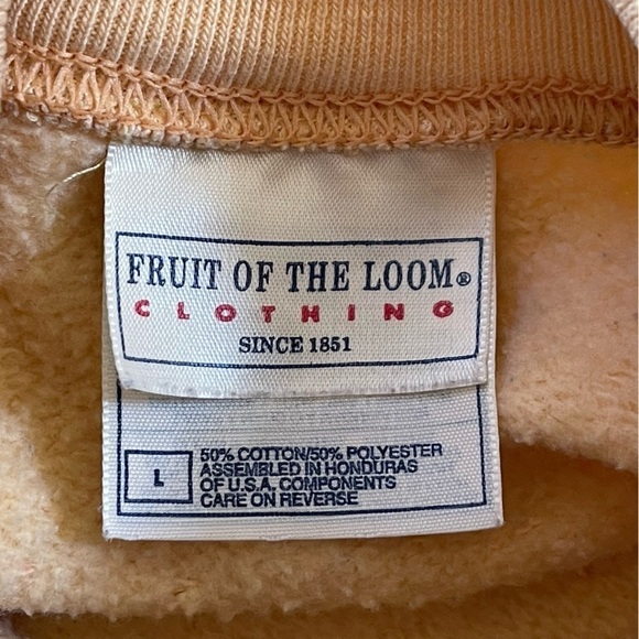 Fruit of The Loom Sweater Pullover Crew Vintage Floral Grandma Cottagecore Large - Picture 6 of 8